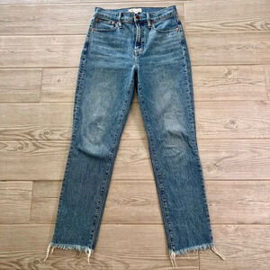 Madewell‎ Womens Blue Perfect Vintage High Rise Tapered Jeans Size 26